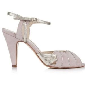 Rachel Simpson BHLDN Aurelia Powder Pink Caramia Heels NEW! 🩷